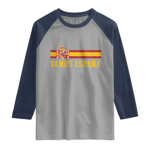 Vamos Espana Spainish Flag Vintage Spain Coat of Arms Raglan Shirt