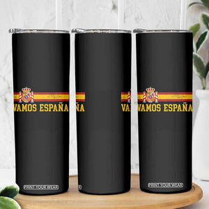 Vamos Espana Spainish Flag Vintage Spain Coat of Arms Skinny Tumbler
