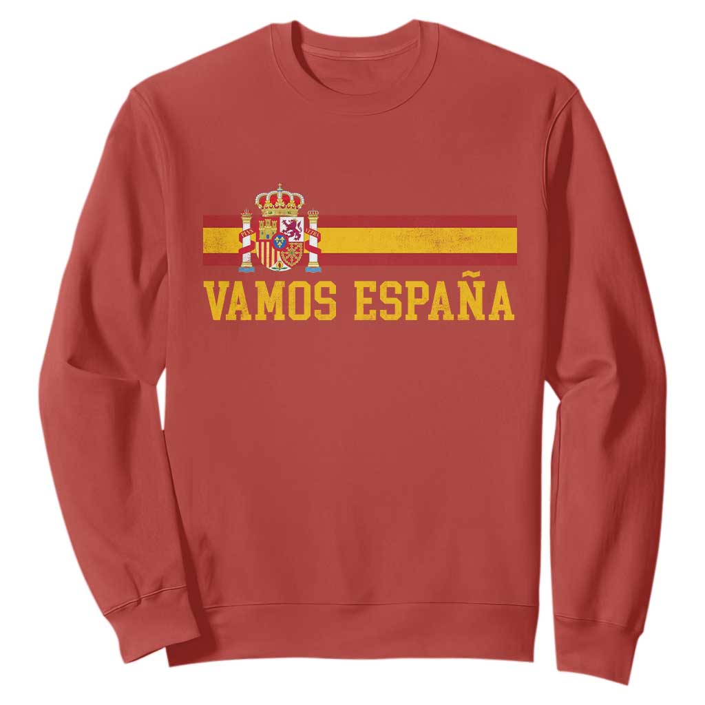 Vamos Espana Spainish Flag Vintage Spain Coat of Arms Sweatshirt