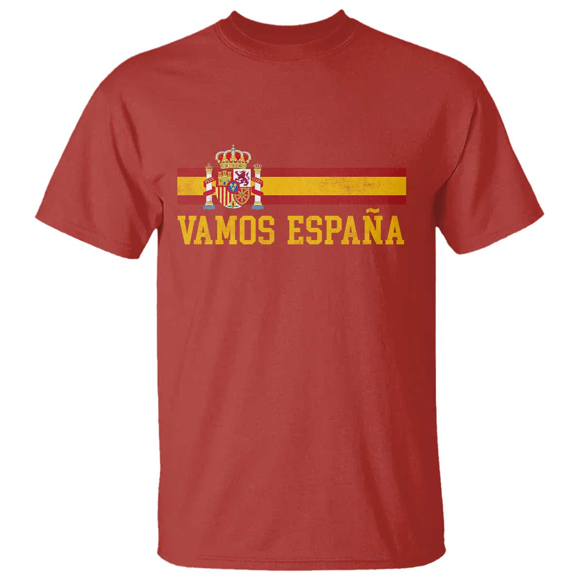 Vamos Espana Spainish Flag Vintage Spain Coat of Arms T Shirt TS11 Red Print Your Wear