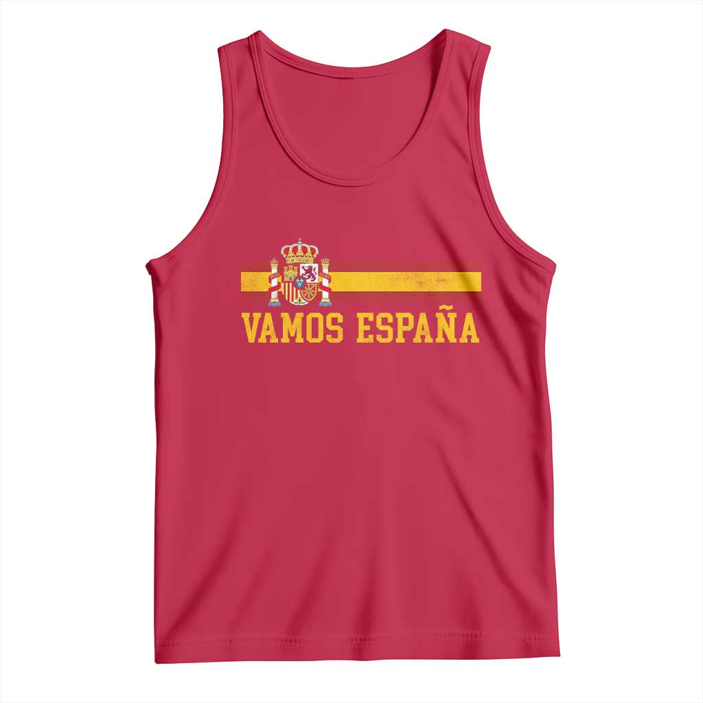 Vamos Espana Spainish Flag Vintage Spain Coat of Arms Tank Top