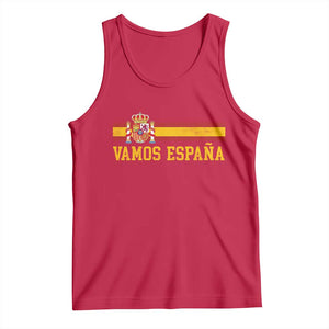 Vamos Espana Spainish Flag Vintage Spain Coat of Arms Tank Top