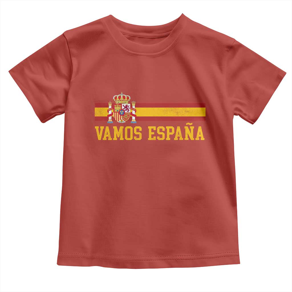 Vamos Espana Spainish Flag Vintage Spain Coat of Arms Toddler T Shirt TS11 Red Print Your Wear
