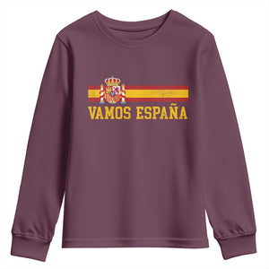 Vamos Espana Spainish Flag Vintage Spain Coat of Arms Youth Sweatshirt