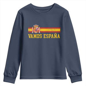 Vamos Espana Spainish Flag Vintage Spain Coat of Arms Youth Sweatshirt