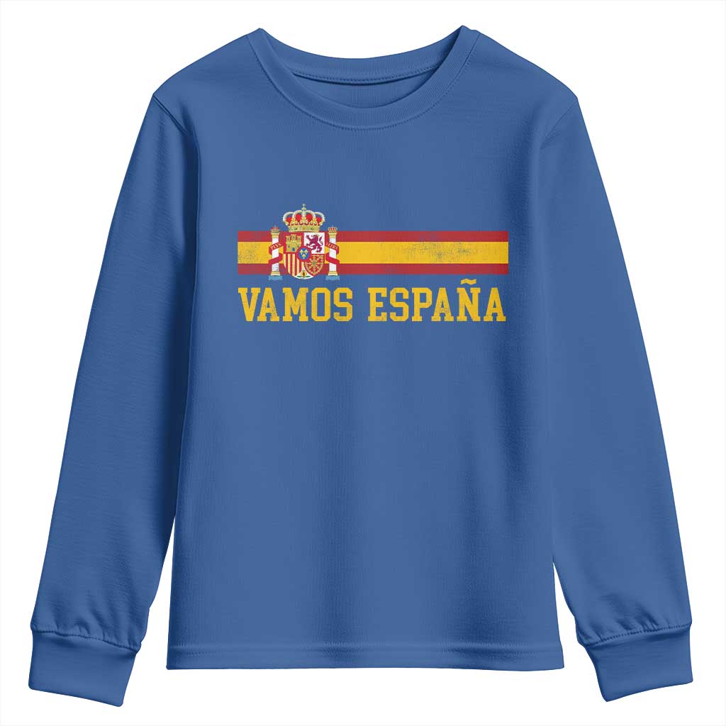 Vamos Espana Spainish Flag Vintage Spain Coat of Arms Youth Sweatshirt