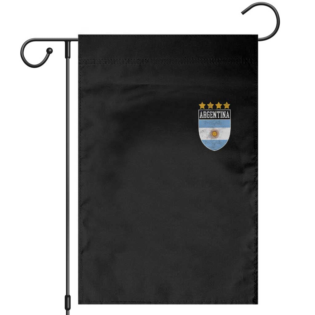 Argentina 4th Star Vintage Argentine Football Crest Garden Flag TS11 Black Print Your Wear