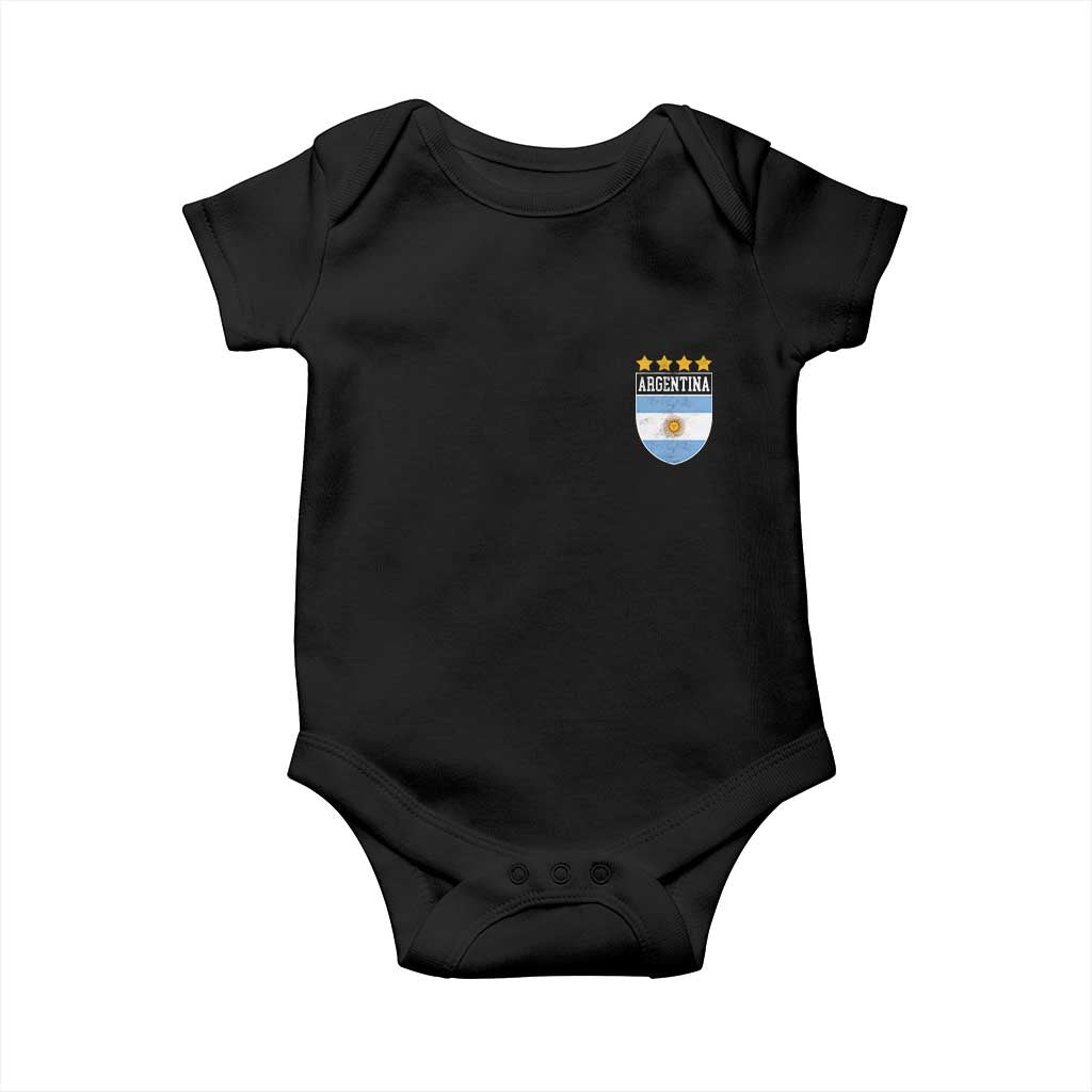 Argentina 4th Star Vintage Argentine Football Crest Baby Onesie