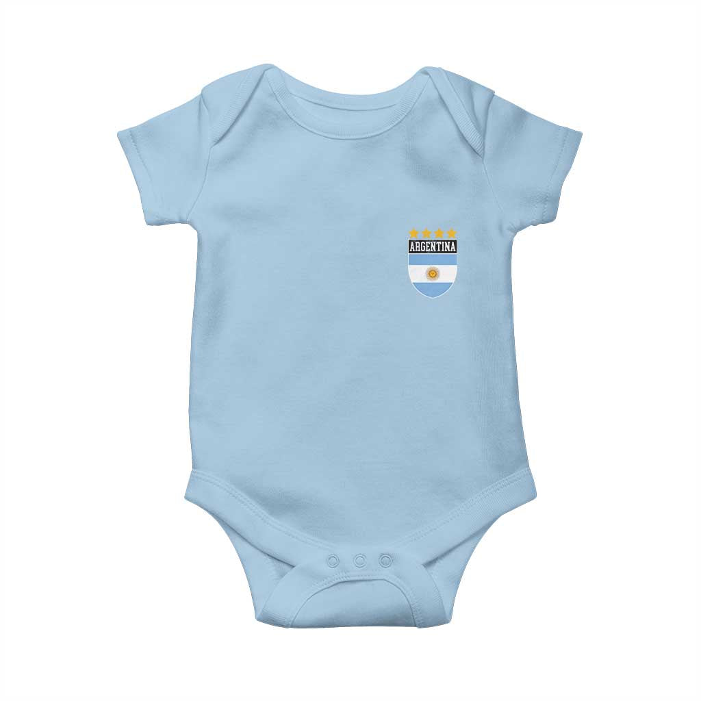 Argentina 4th Star Vintage Argentine Football Crest Baby Onesie