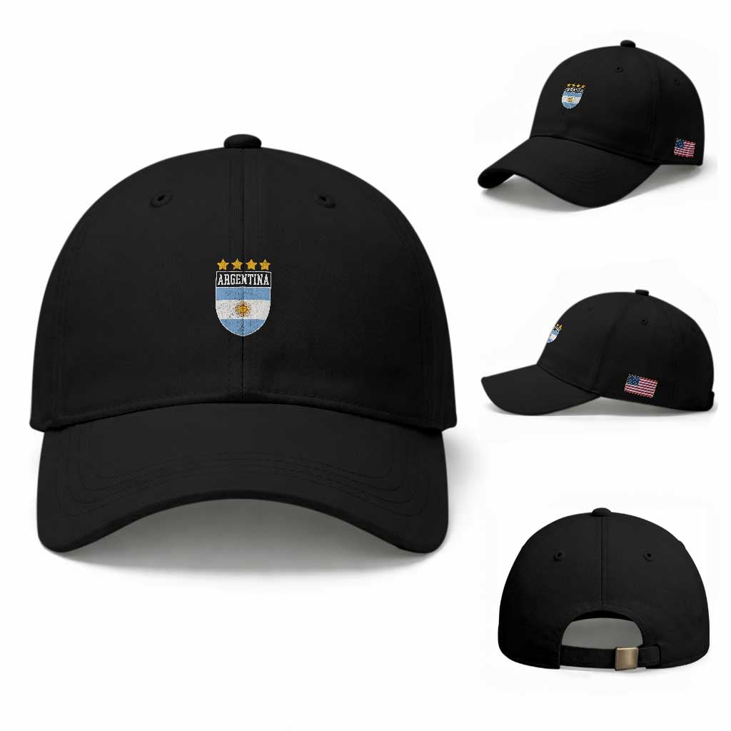 Argentina 4th Star Vintage Argentine Football Crest Baseball Cap