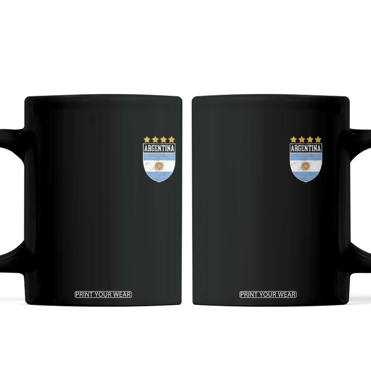 Argentina 4th Star Vintage Argentine Football Crest Coffee Mug