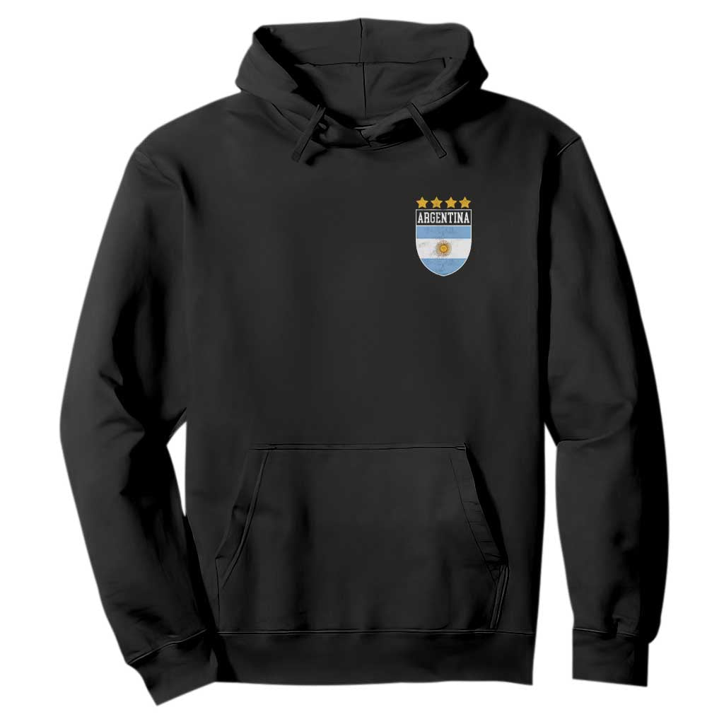 Argentina 4th Star Vintage Argentine Football Crest Hoodie
