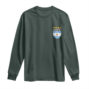 Argentina 4th Star Vintage Argentine Football Crest Long Sleeve Shirt