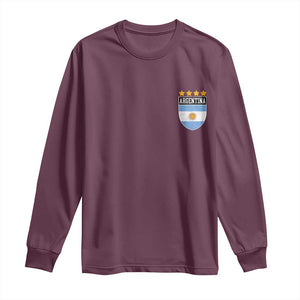Argentina 4th Star Vintage Argentine Football Crest Long Sleeve Shirt