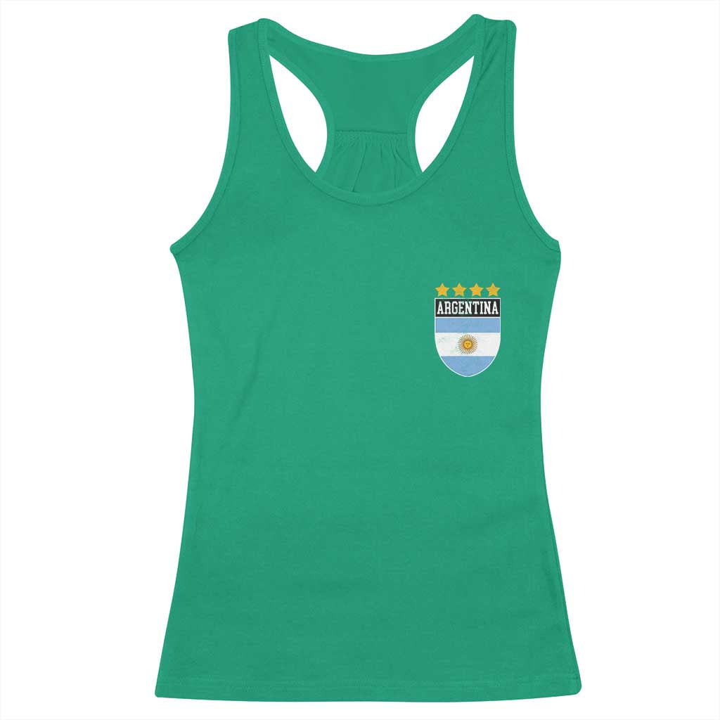 Argentina 4th Star Vintage Argentine Football Crest Racerback Tank Top
