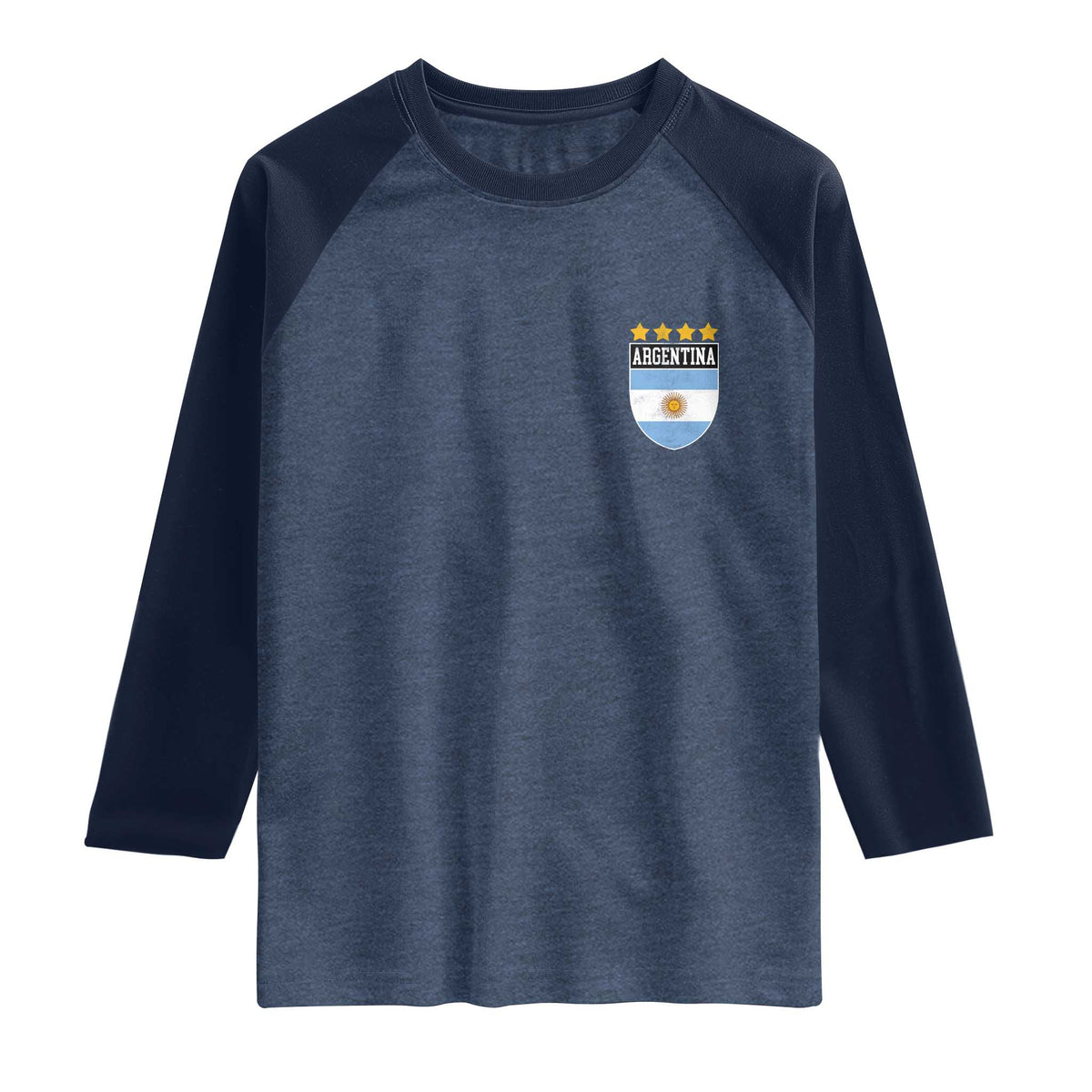 Argentina 4th Star Vintage Argentine Football Crest Raglan Shirt