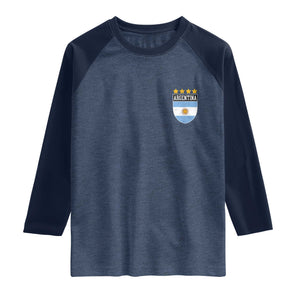 Argentina 4th Star Vintage Argentine Football Crest Raglan Shirt