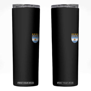 Argentina 4th Star Vintage Argentine Football Crest Skinny Tumbler