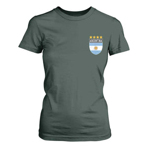 Argentina 4th Star Vintage Argentine Football Crest T Shirt For Women