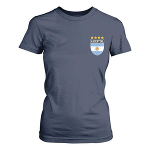 Argentina 4th Star Vintage Argentine Football Crest T Shirt For Women