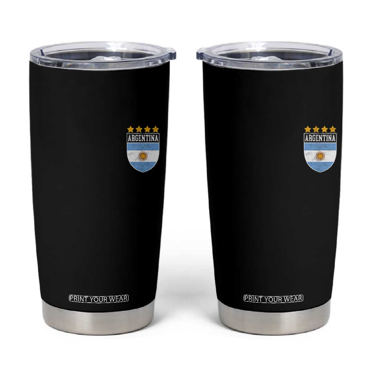 Argentina 4th Star Vintage Argentine Football Crest Tumbler Cup