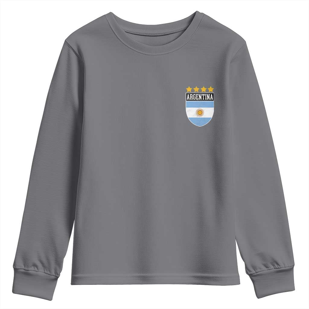 Argentina 4th Star Vintage Argentine Football Crest Youth Sweatshirt