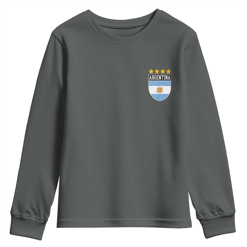 Argentina 4th Star Vintage Argentine Football Crest Youth Sweatshirt