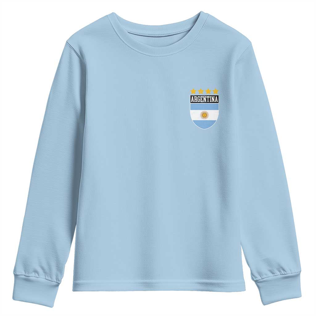 Argentina 4th Star Vintage Argentine Football Crest Youth Sweatshirt
