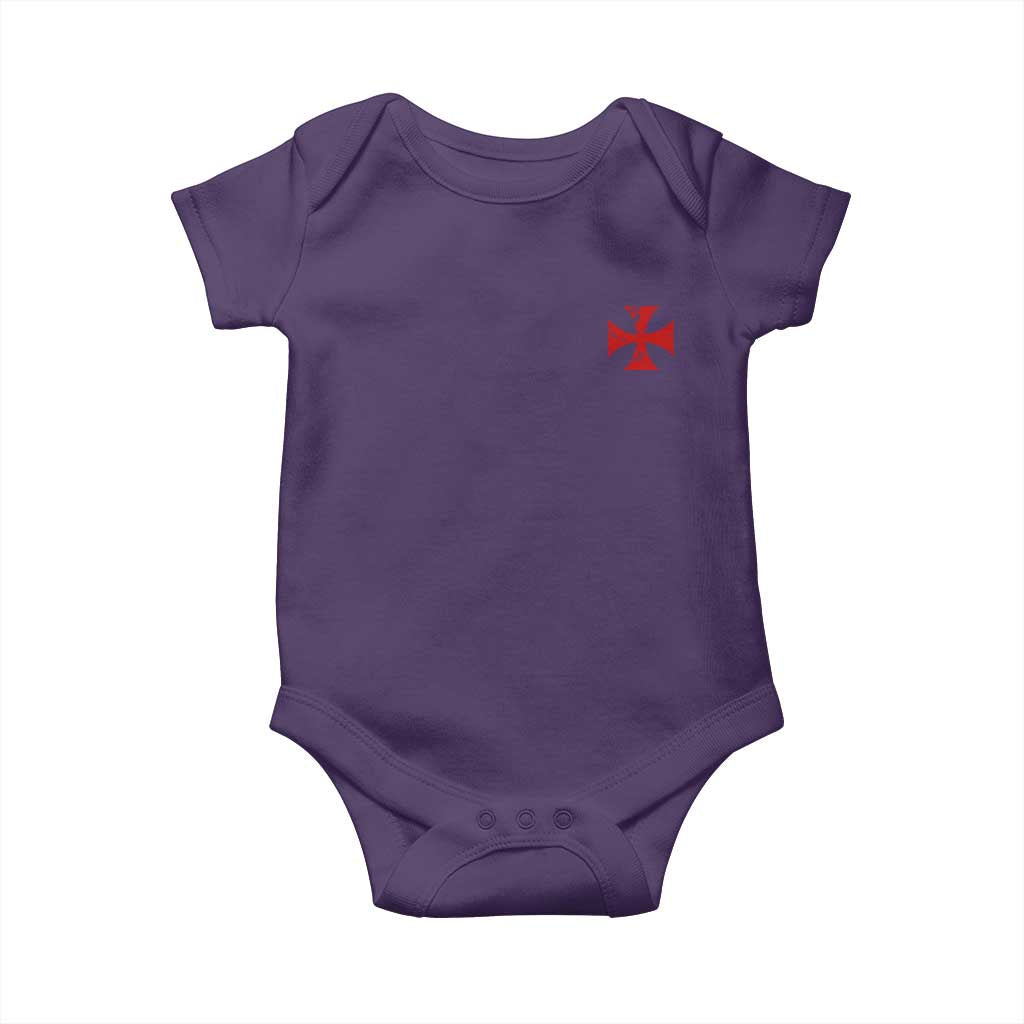 Vintage Catholic Knight Templar Crusader Cross Baby Onesie