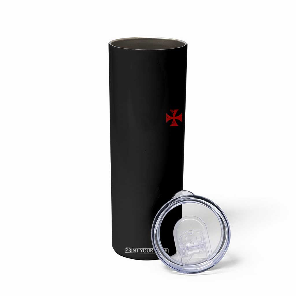 Vintage Catholic Knight Templar Crusader Cross Skinny Tumbler
