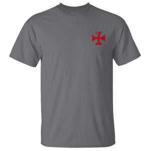 Vintage Catholic Knight Templar Crusader Cross T Shirt