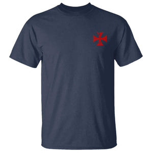 Vintage Catholic Knight Templar Crusader Cross T Shirt