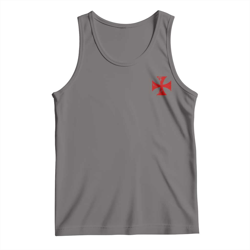 Vintage Catholic Knight Templar Crusader Cross Tank Top