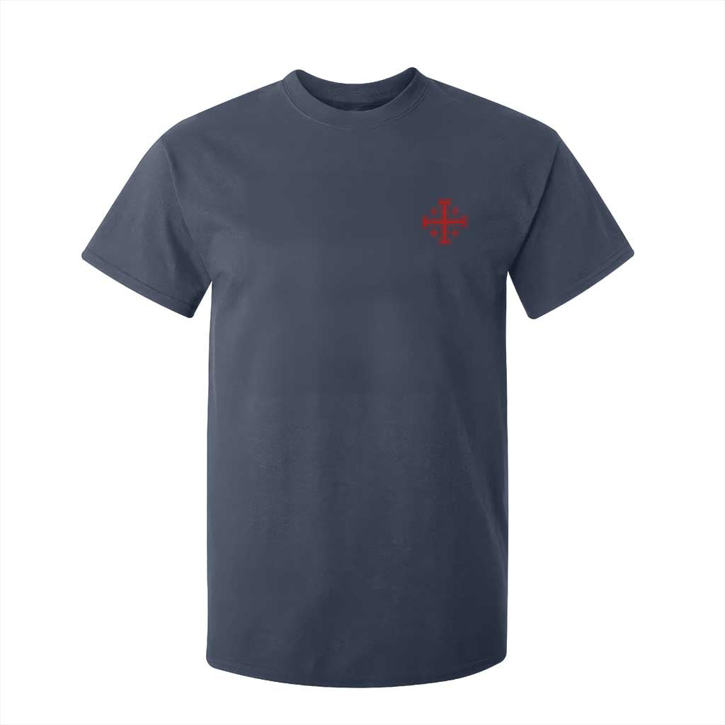 Vintage Catholic Knight Templar Jerusalem Cross T Shirt For Kid