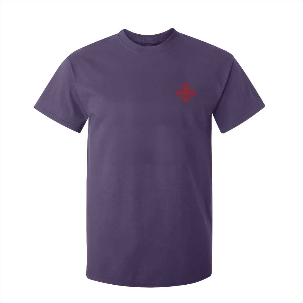 Vintage Catholic Knight Templar Jerusalem Cross T Shirt For Kid
