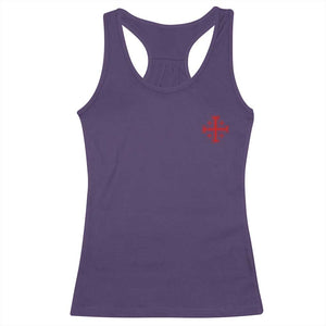 Vintage Catholic Knight Templar Jerusalem Cross Racerback Tank Top