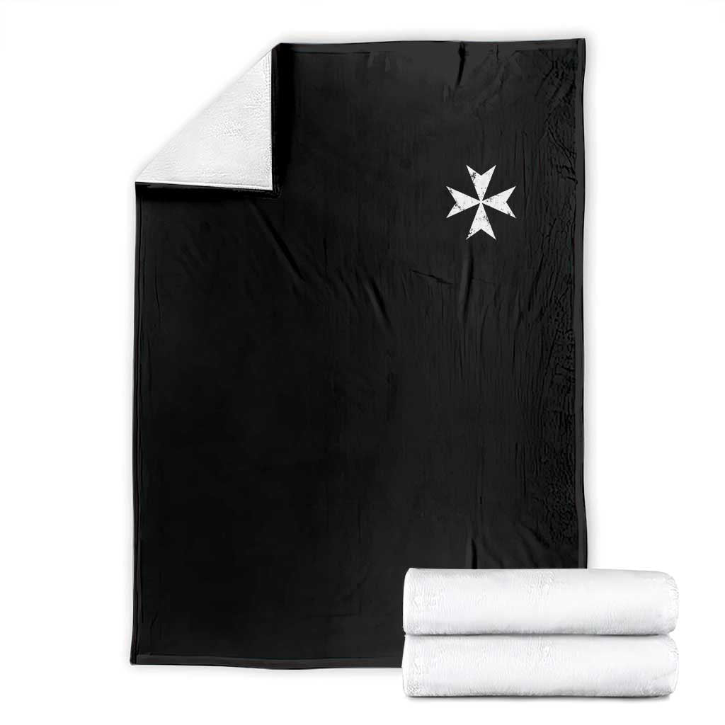 Knights Hospitaller Vintage Maltese Cross Catholic Christian Throw Blanket TS11 Black Print Your Wear