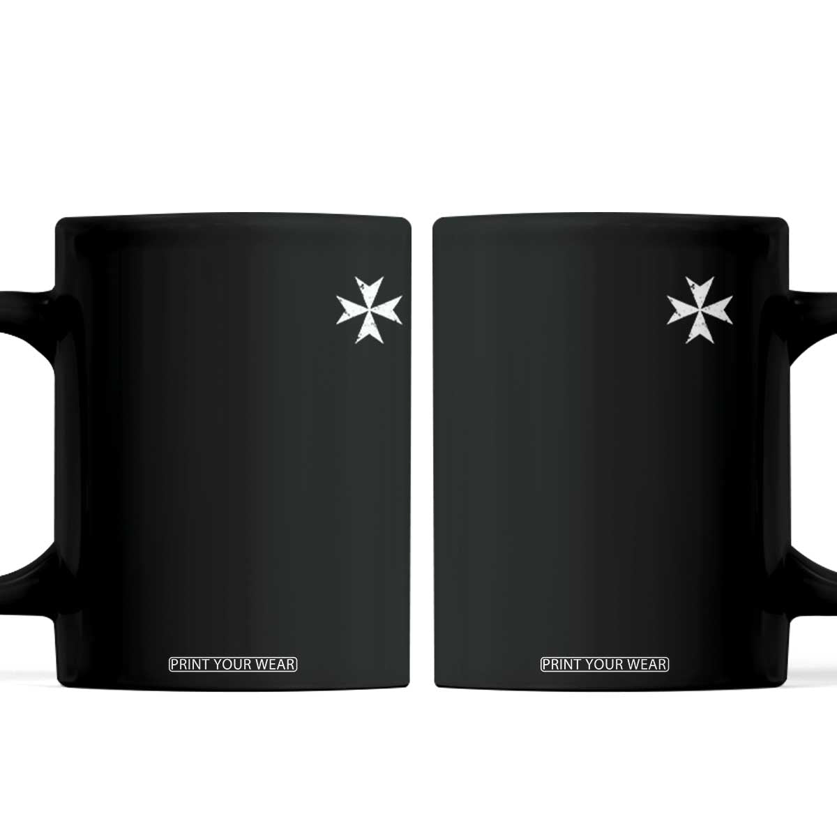 Knights Hospitaller Vintage Maltese Cross Catholic Christian Coffee Mug TS11 Black Print Your Wear