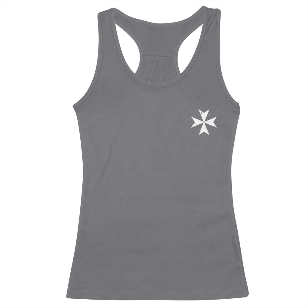Knights Hospitaller Vintage Maltese Cross Catholic Christian Racerback Tank Top