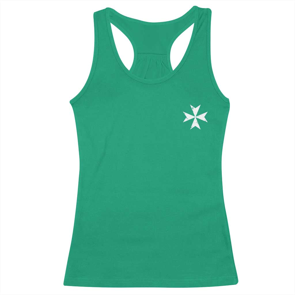 Knights Hospitaller Vintage Maltese Cross Catholic Christian Racerback Tank Top