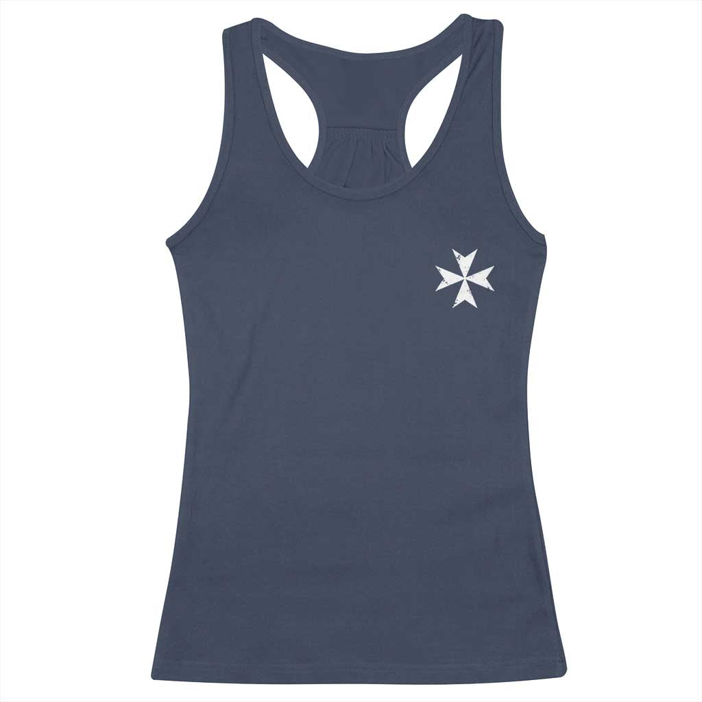Knights Hospitaller Vintage Maltese Cross Catholic Christian Racerback Tank Top