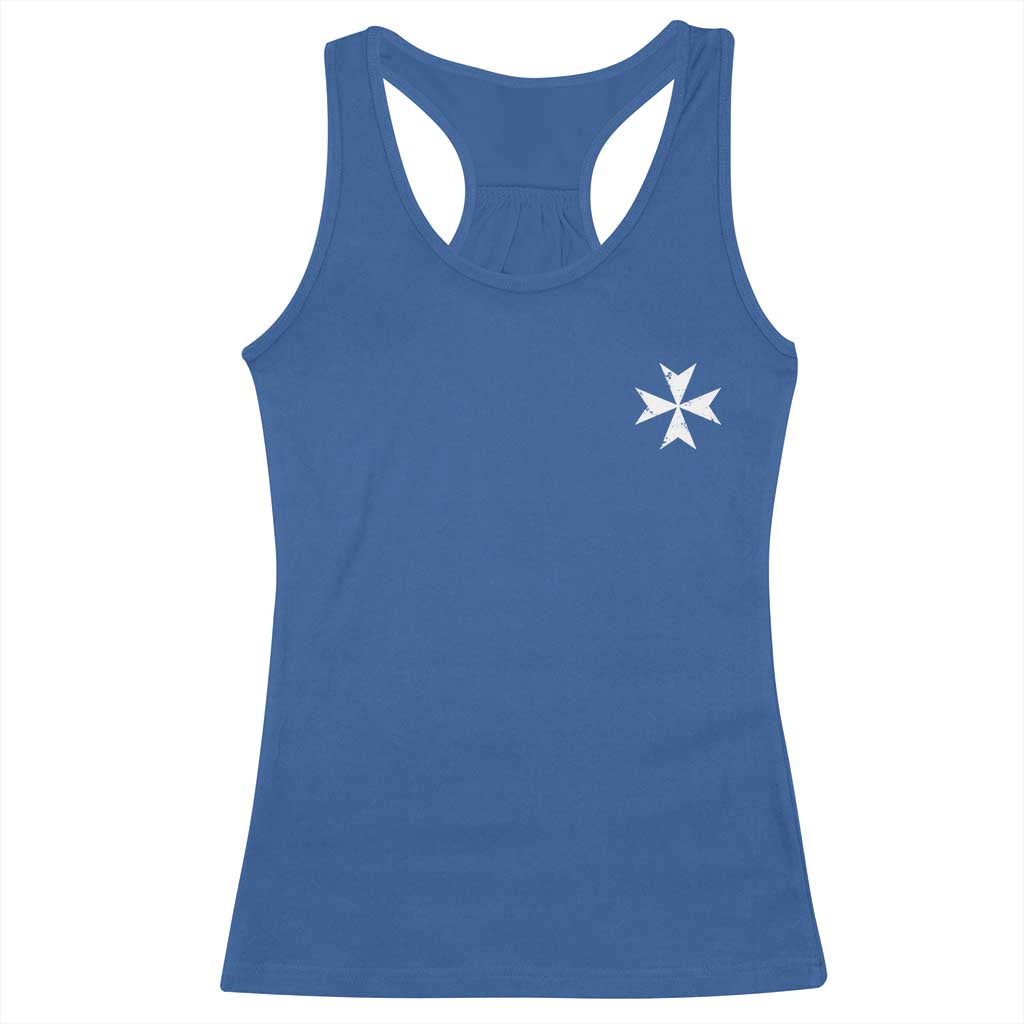 Knights Hospitaller Vintage Maltese Cross Catholic Christian Racerback Tank Top