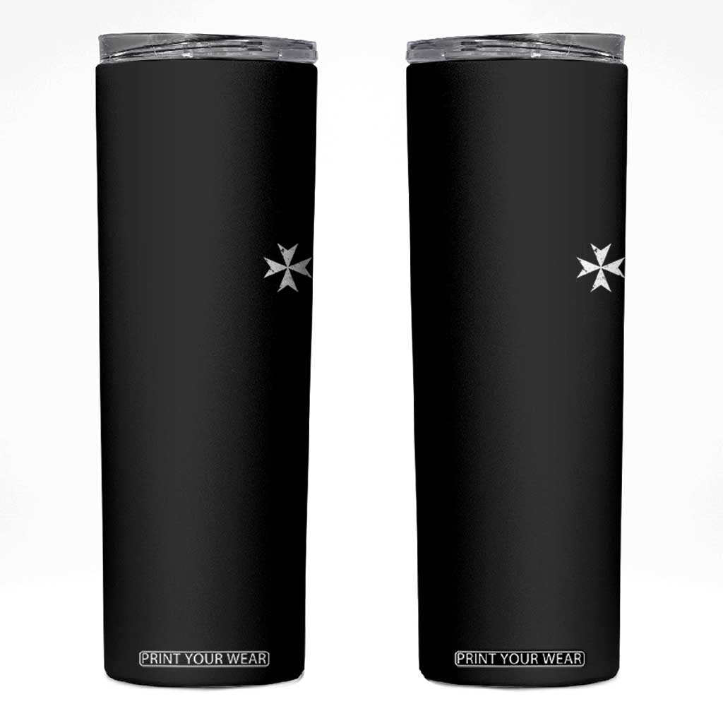 Knights Hospitaller Vintage Maltese Cross Catholic Christian Skinny Tumbler TS11 Black Print Your Wear