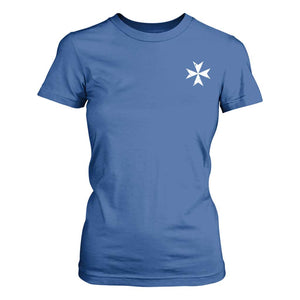 Knights Hospitaller Vintage Maltese Cross Catholic Christian T Shirt For Women