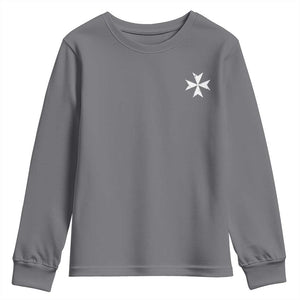 Knights Hospitaller Vintage Maltese Cross Catholic Christian Youth Sweatshirt