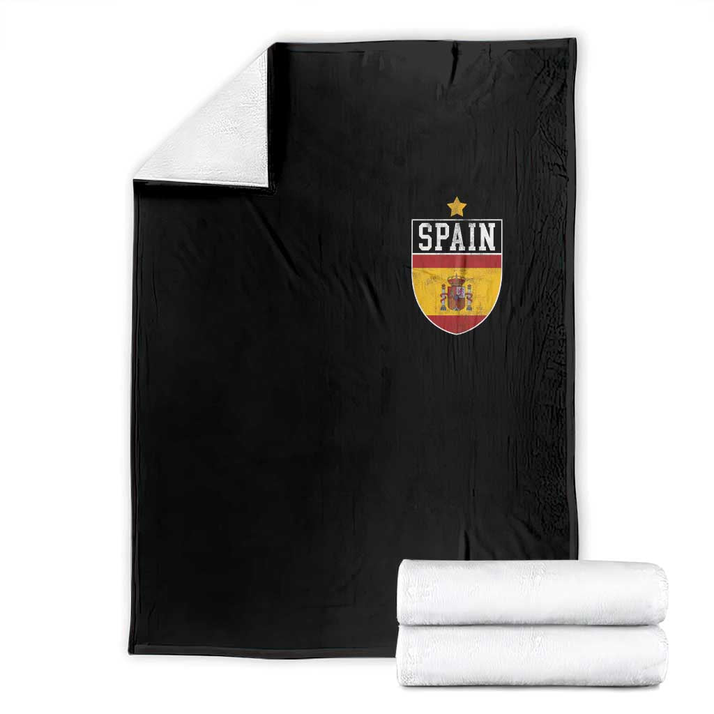 Spain 1st Star Espana Football Crest Throw Blanket TS11 Black Print Your Wear