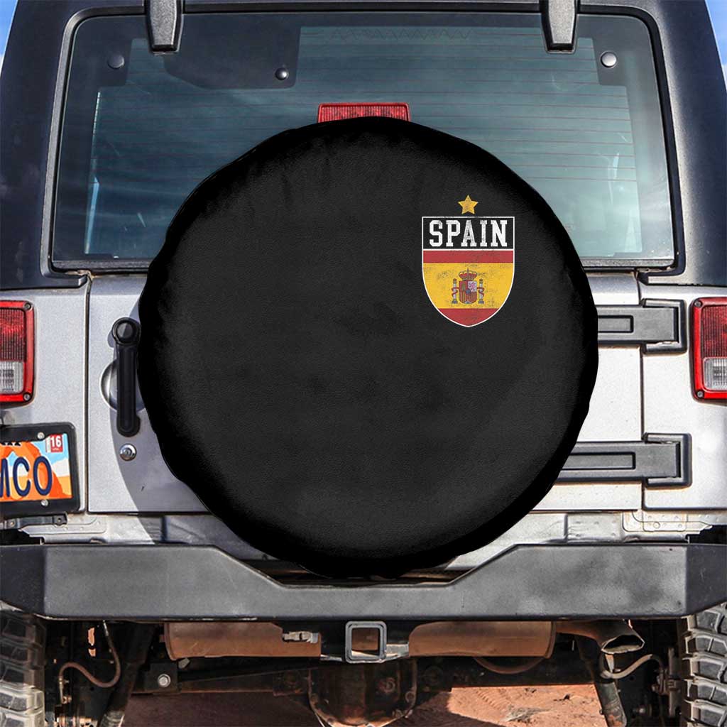 Spain 1st Star Espana Football Crest Spare Tire Cover TS11 No hole Black Print Your Wear