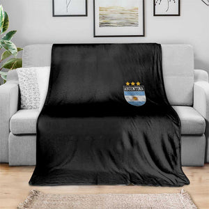 Argentina 3rd Star Vintage Argentine Football Crest Throw Blanket