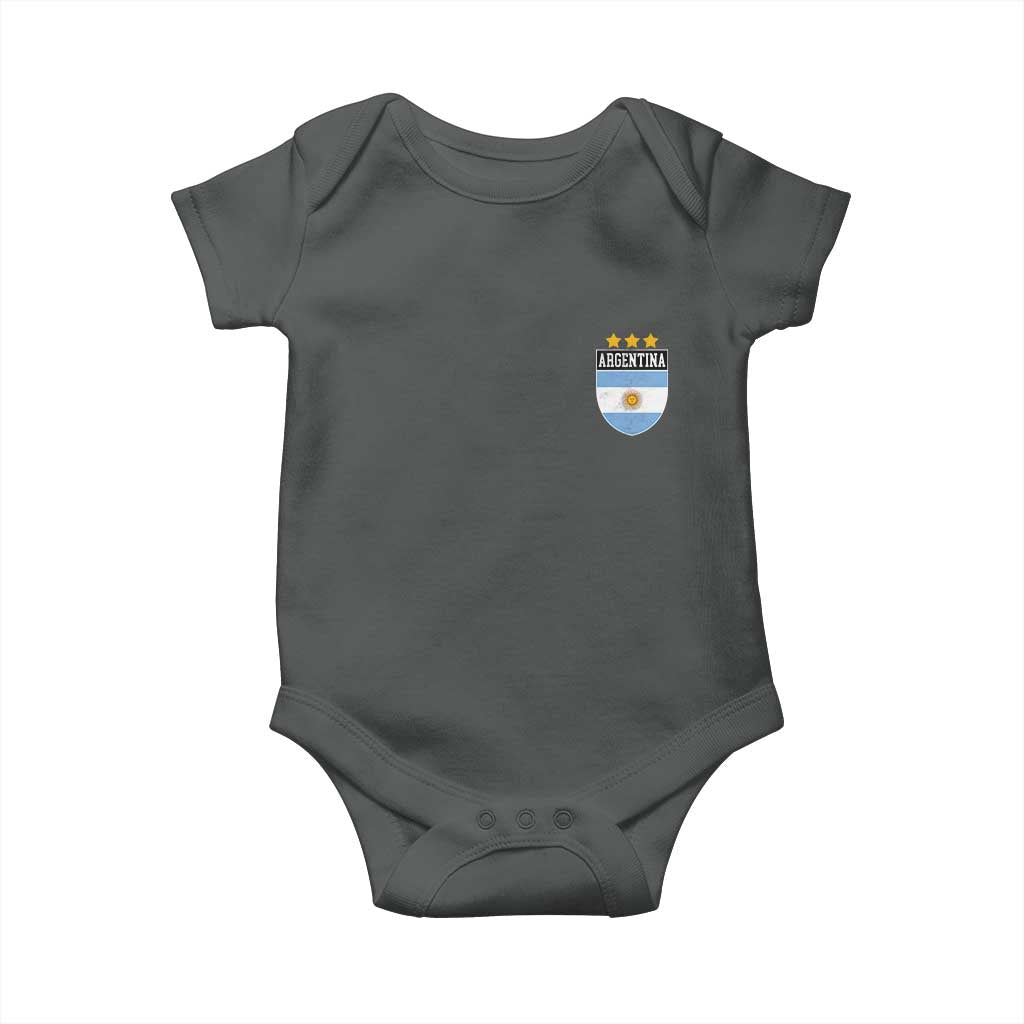 Argentina 3rd Star Vintage Argentine Football Crest Baby Onesie