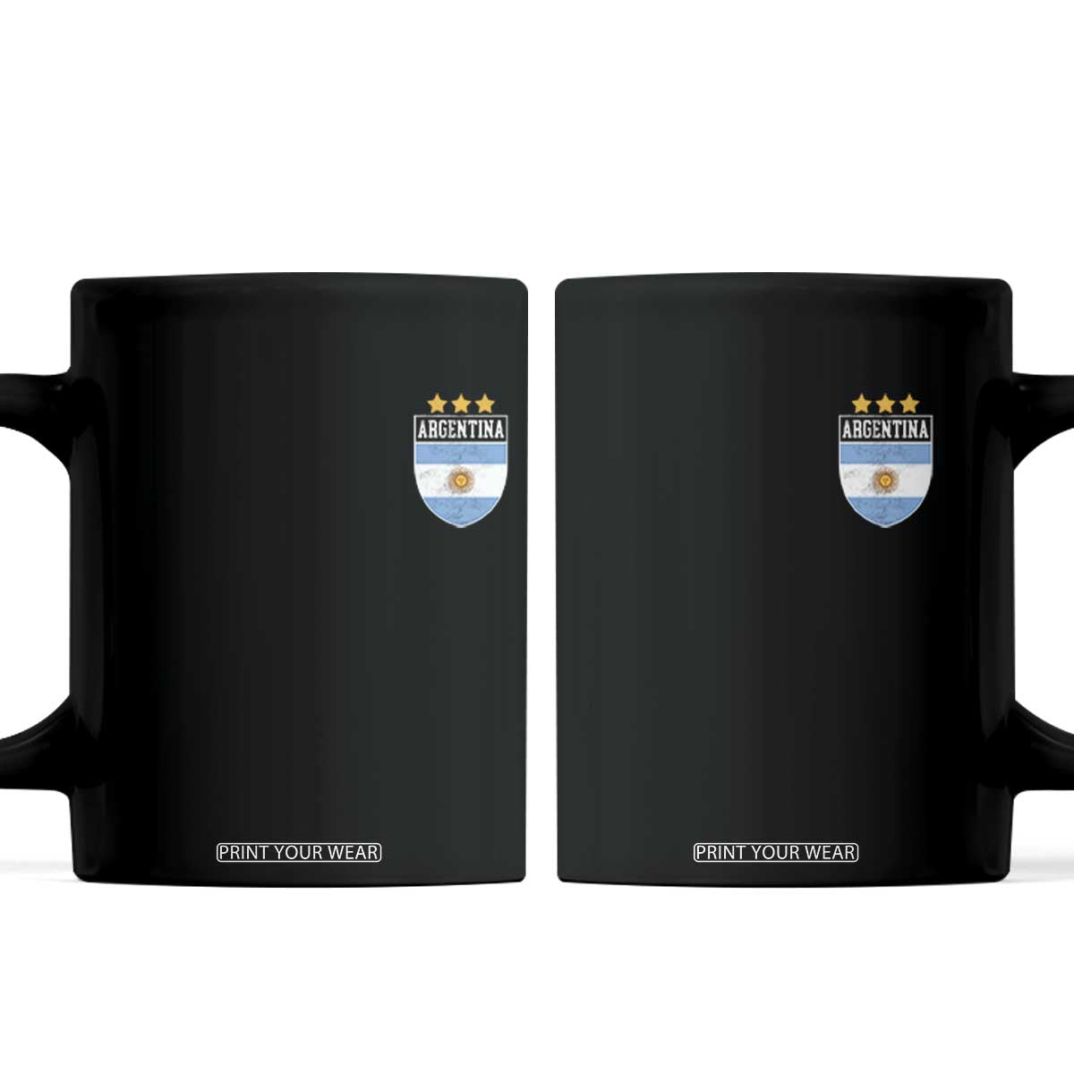 Argentina 3rd Star Vintage Argentine Football Crest Coffee Mug